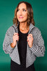 SSYS Edie Bomber Jacket In Black Houndstooth
