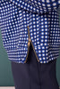 *PRE-ORDER ETA DEC* SSYS Gigi Scuba Mock Neck Cropped Pullover In Navy Gingham *FINAL SALE*