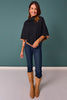 SSYS Lakelyn Poncho Sweater In Black