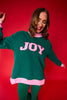 SSYS Joy Mock Neck Sweatshirt In Hunter with Pink Gingham