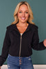 *PRE-ORDER ETA NOV* SSYS Lucy Lightweight Full Zip In Black *FINAL SALE*