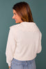 *PRE-ORDER ETA NOV* SSYS Lucy Lightweight Full Zip Scallop Collar In Ivory *FINAL SALE*