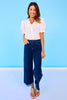 SSYS Short Sleeve Gemma Peter Pan Collared Top In White
