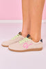 Vintage Havana Taupe and Neon Contrast Sneakers