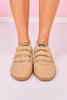 Vintage Havana Camel Suede Animal Hair Strap Sneakers