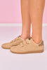 Vintage Havana Camel Suede Animal Hair Strap Sneakers