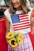 *ETA JUNE* SSYS Ivory American Flag Sleeveless Sweater