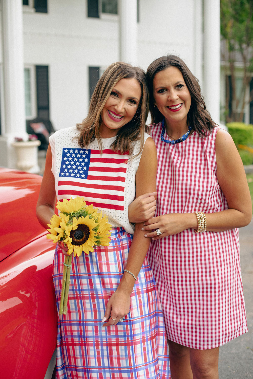 SSYS Bessie Red Gingham Shift Dress