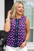 SSYS Sleeveless Everly Scallop Trim Top In Banner Blooms