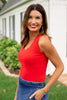 SSYS Signature U Line Built In Bra Tank Top In Red