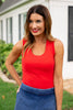 SSYS Signature U Line Built In Bra Tank Top In Red