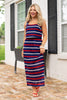SSYS Gabby Crochet Square Neck Midi Skirt Set In Americana