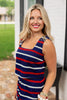 SSYS Gabby Crochet Square Neck Midi Skirt Set In Americana