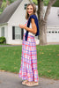 SSYS Daisy One Tier Satin Maxi Skirt In Heritage Plaid