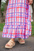 SSYS Daisy One Tier Satin Maxi Skirt In Heritage Plaid
