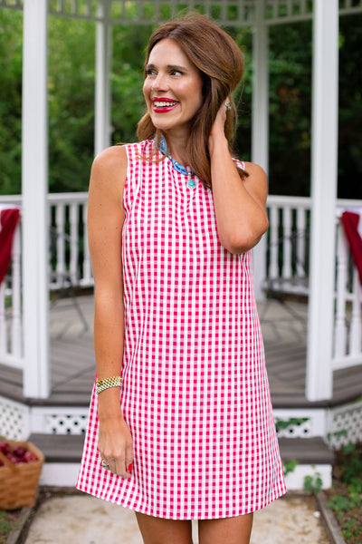 SSYS Bessie Red Gingham Shift Dress