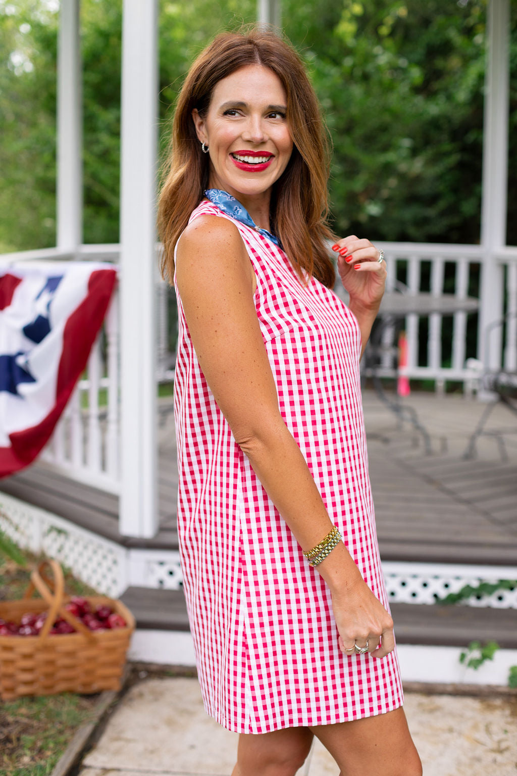 SSYS Bessie Red Gingham Shift Dress