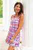 SSYS Montana Sleeveless Satin Ruffle Shorts Set In Heritage Plaid