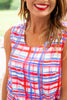 SSYS Montana Sleeveless Satin Ruffle Shorts Set In Heritage Plaid
