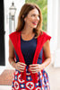 SSYS Polly Over The Shoulder Cable Knit Sweater In Red