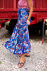 SSYS Daisy One Tier Satin Maxi Skirt In Liberty Bouquet