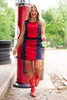 SSYS Fiona Scallop Colorblock Set In Navy and Red