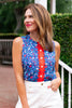 SSYS Sleeveless Everly Scallop Trim Top In Freedom Floral