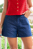 SSYS Signature Denim Shorts In Polka Dot