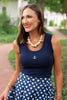 SSYS Signature U Line Built In Bra Tank Top In Navy with Anchor Embellishment