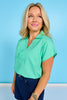 SSYS Erica Everyday Poplin Top In Seafoam