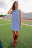 SSYS Bessie Navy Gingham Shift Dress