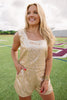 SSYS Jody Sequin Square Neck Top In Gold