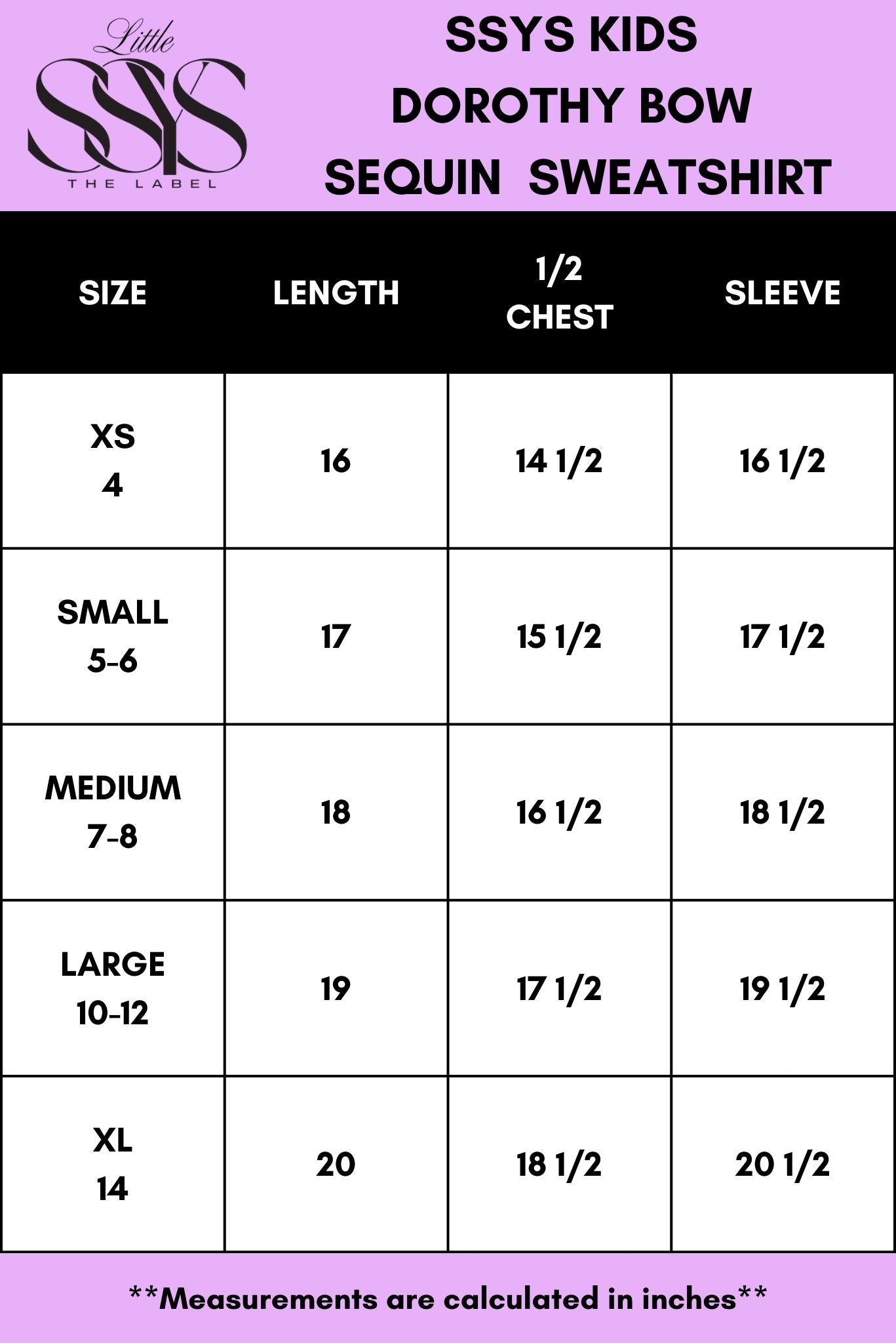 SSYS Kids Dorothy Bow Sequin Sweatshirt In Bubblegum