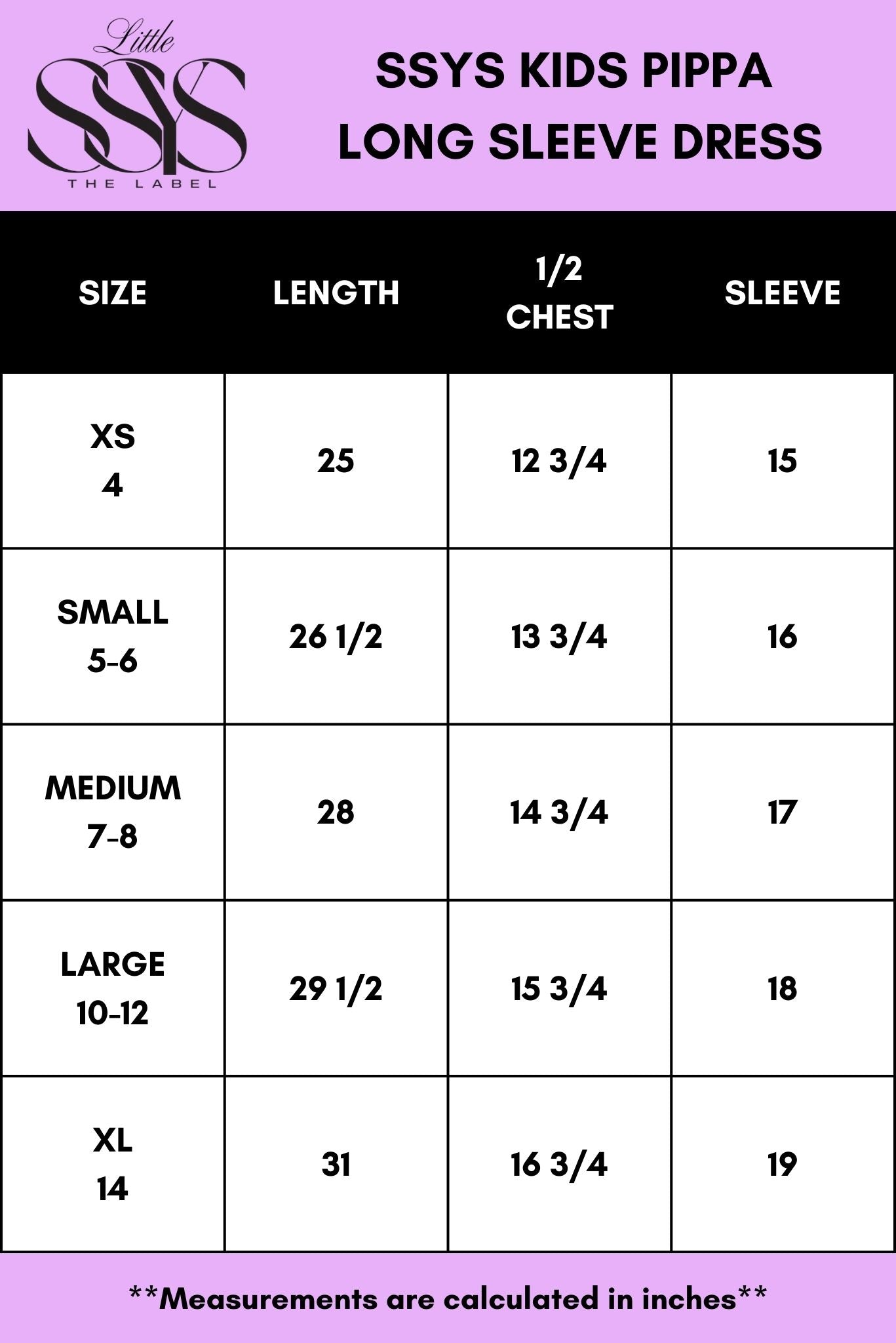 SSYS Kids Pippa Long Sleeve Dress In Pink