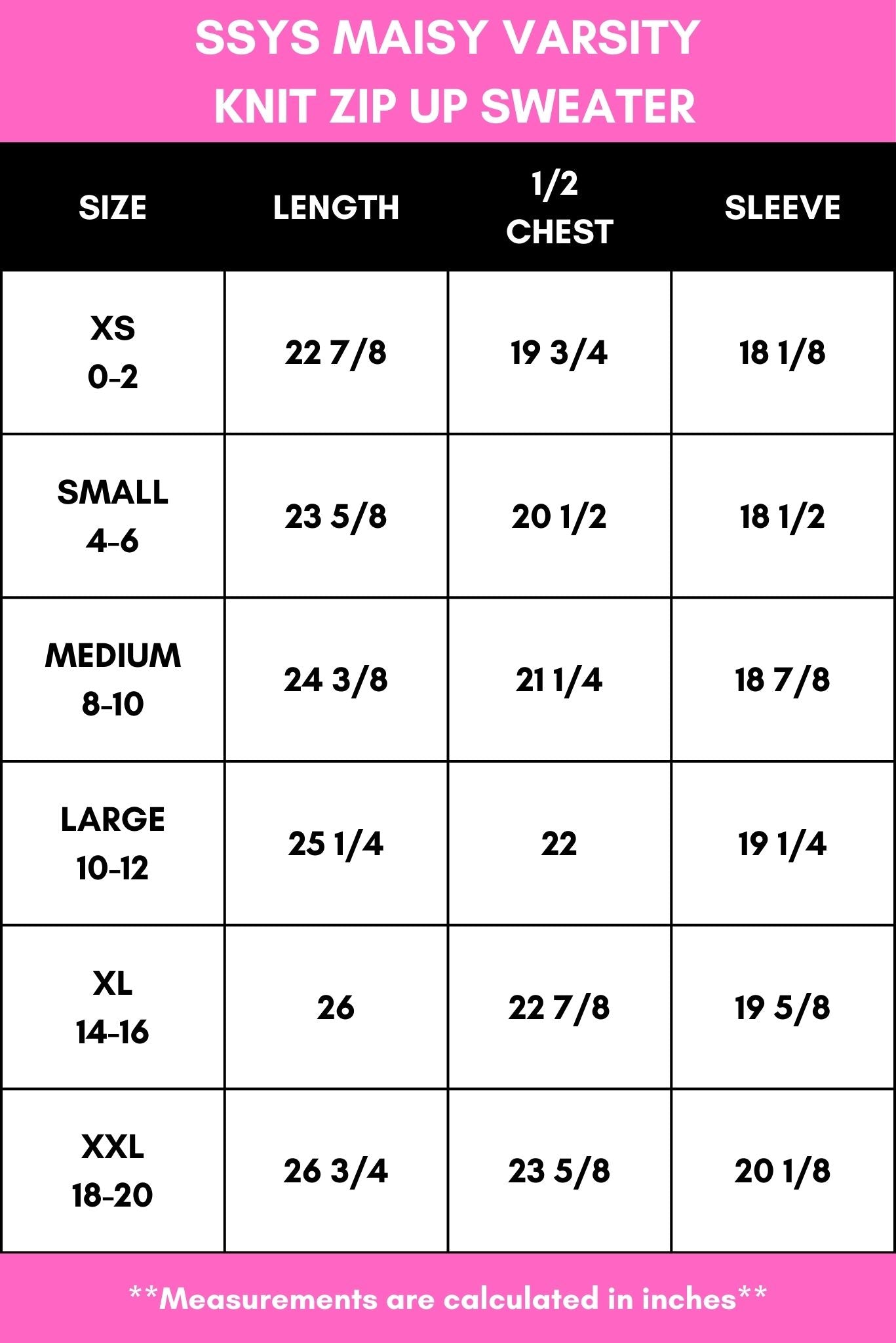 SSYS Maisy Red Varsity Knit Zip Up Sweater with Pink Hearts