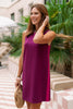 SSYS Juniper Ponte Inset Contrast Dress In Purple