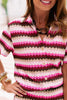 SSYS Junie Chevron Knit Shorts Set In Rose Dusk