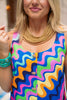 SSYS Lulu Afterglow Wavy Shift Dress