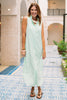 SSYS Saylor Sleeveless Preppy Shirt Dress In Seafoam