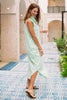 SSYS Saylor Sleeveless Preppy Shirt Dress In Seafoam