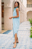 SSYS Saylor Sleeveless Preppy Shirt Dress In Teal