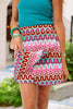 SSYS Sienna Retro Waves Skort in Pink Sunrise