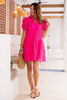 SSYS Kendall Lace Cane Dress In Bright Pink