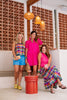 SSYS Daisy One Tier Bright Multi Madras Maxi Skirt