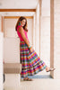 SSYS Daisy One Tier Bright Multi Madras Maxi Skirt