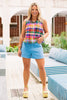 SSYS Betty Popover Top In Multi Madras