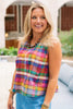 SSYS Betty Popover Top In Multi Madras