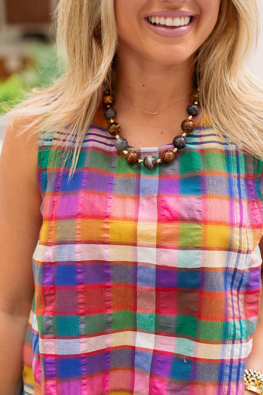 SSYS Betty Popover Top In Multi Madras