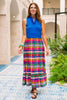 SSYS Violet Ruffle Collar Sleeveless Pique Top In Royal