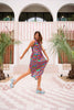 SSYS Gwen Dress In Magenta Damask
